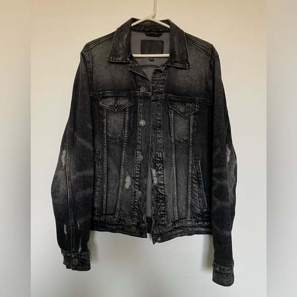 American Eagle Outfitters Other - Distressed Black American Eagle Jean Jacket - Mens Medium